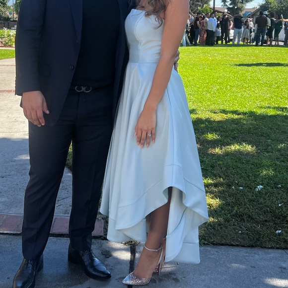 Aqua Formal Mikado Strapless Midi Gown - 100% Exclusive In Mint - Picture 4 of 5